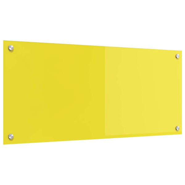 vidaXL Kitchen Backsplash Yellow 35.43 x 15.75 x 0.24 in
