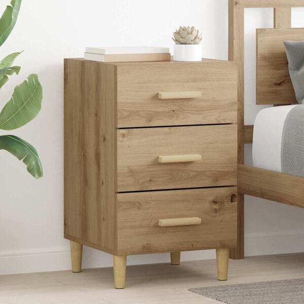 vidaXL Bedside Cabinet Artisan Oak 15.75 x 15.75 x 25.98 in