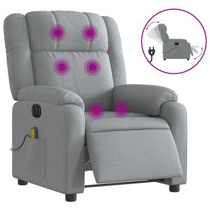 vidaXL Electric Massage Recliner Chair Light gray