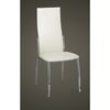 vidaXL Dining Chair Set of 2 White Synthetic Leather, Chrome Standard