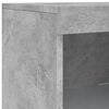 vidaXL Sideboard Concrete Grey Engineered Wood, Glass Large Sideboard