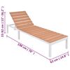 vidaXL Sun Lounger Set of 2 White and Brown Aluminum Standard