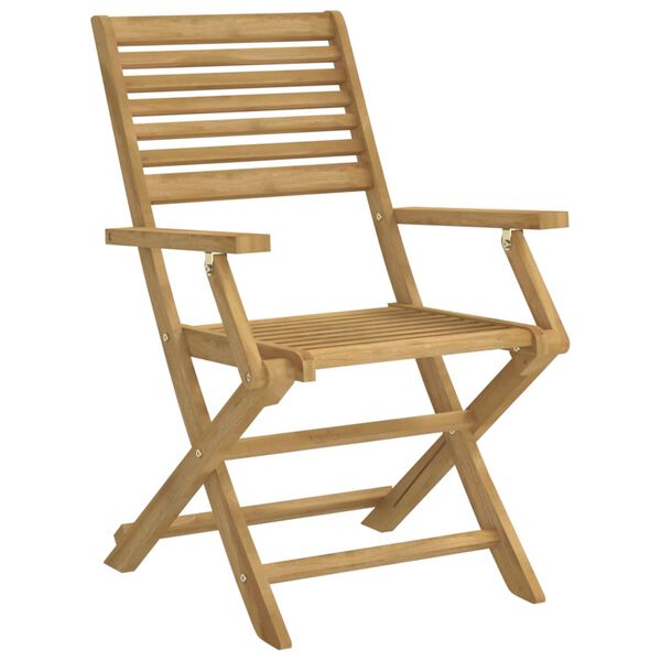 vidaXL Garden Chair Set of 2 Light Wood Solid Acacia wood