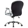 vidaXL Office Chair Black Faux leather, Iron Standard Swivel