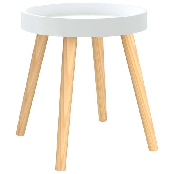 vidaXL Side Table White Engineered wood Small Durable Side Table