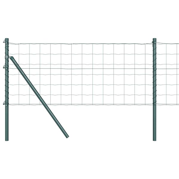 vidaXL Fence with Posts Green 2.6'x 82'Steel