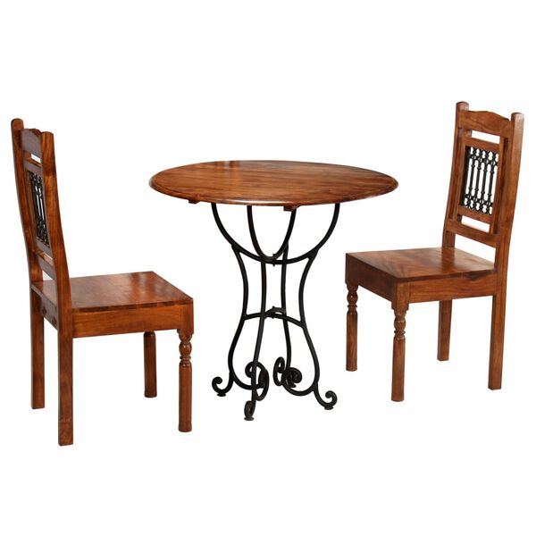 vidaXL Dining Table Set Brown Solid Acacia wood Medium Durable