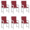 vidaXL Patio Lowback Chair Cushions 6 pcs Wine Red 39.4x19.7x1.2" Oxford Fabric