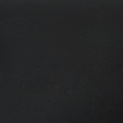 Close-up of black leather-like upholstery texture with pebbled grain.