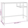 vidaXL Glass Office Desk Transparent Tempered Glass Standard