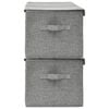 vidaXL Storage Box Set of 2 Grey Polyester Medium Foldable