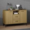 vidaXL Sideboard Brown Solid pine wood Medium Sideboard Rectangular