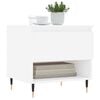 vidaXL Coffee Table White Engineered wood, Metal Medium Storage
