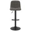 vidaXL Bar Stool Set of 2 Dark Grey Powder coated steel, velvet