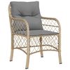 vidaXL 5 Piece Patio Dining Set with Cushions Mix Beige Poly Rattan
