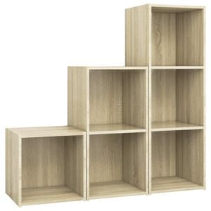vidaXL TV Cabinet Set Sonoma Oak Engineered Wood TV Cabinet Set