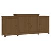 vidaXL Sideboard Honey Brown Solid Pine Wood, Metal