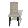 vidaXL Dining Chair Set of 4 Camel Polyester Standard Ergonomic