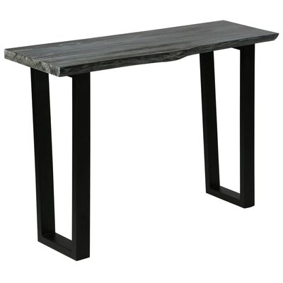 vidaXL Console Table Solid Mindi Wood 43.3"x13.8"x29.5" Gray