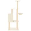 vidaXL Cat Tree Cream Engineered wood, plush, sisal 52.0 in tall