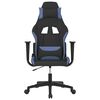 vidaXL Gaming Chair Black and Blue Fabric