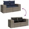 vidaXL 8 Piece Patio Sofa Set with Cushions Brown Poly Rattan Acacia