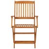 vidaXL Garden Dining Set Brown Solid Acacia Wood Compact Foldable