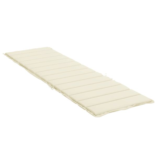 vidaXL Sun Lounger Cushion Cream Oxford fabric (100% polyester) Extra Long