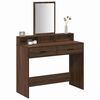 vidaXL Dressing Table with Drawer Brown Oak 39.37 x 16.14 x 55.12 in