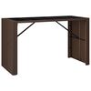 vidaXL Garden Bar Set Brown PE rattan, powder-coated steel, tempered glass