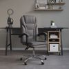 vidaXL Reclining Office Chair Grey Faux leather, metal, plywood, foam