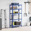vidaXL 5-Layer Storage Shelf Blue Steel&Engineered Wood