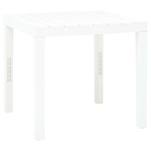 vidaXL Garden Table White Plastic 30.7x30.7 in Lightweight