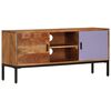 vidaXL TV Cabinet Honey brown and grey Solid acacia wood, powder-coated iron