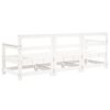 vidaXL Garden Lounge Set White Solid pine wood Medium Modular