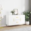 vidaXL Sideboard White Engineered wood, metal Sideboard Rectangular