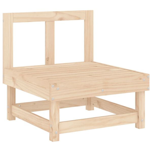 vidaXL Garden Lounge Set Natural Wood Solid Pine Wood, Plywood