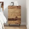 vidaXL Bedside Cabinet with Drawer Old Wood 15.75 x 15.75 x 25.98 in