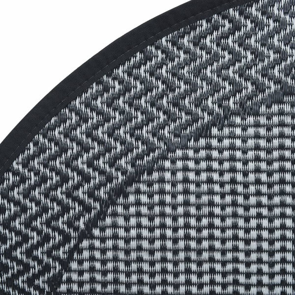 vidaXL Outdoor Carpet Grey Polypropylene (PP) Ø47.2 in Portable