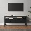 vidaXL TV Cabinet Black Engineered wood and steel Medium TV Cabinet