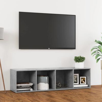 vidaXL TV Stand Concrete Gray 56.1"x13.8"x14.4" Engineered Wood