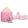 vidaXL Play Tent Pink Polyester, Steel, Fiberglass Large Collapsible