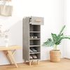 vidaXL Shoe Cabinet Concrete Grey 11.8x13.8x41.3" Engineered Wood