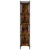 vidaXL Bookcase Smoked Oak Engineered Wood 5-Tier Adjustable Feet