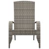 vidaXL Garden Adirondack Chair Grey Poly rattan, powder-coated steel