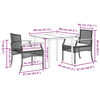 vidaXL Garden Dining Set Black, Cream White