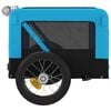 vidaXL Pet Bike Trailer Blue and black Oxford fabric, PVC, Iron