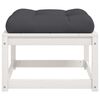 vidaXL Garden Footstool White Solid pine wood 32.7 x 28.7 x 30.7 in