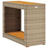 vidaXL Garden Side Table Beige and brown PE rattan Small Durable