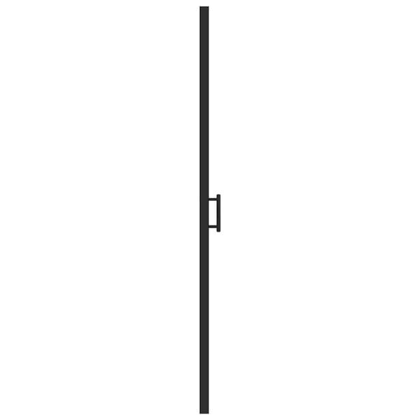vidaXL Shower Door 39.4"x70.1" Half Frosted Tempered Glass Black